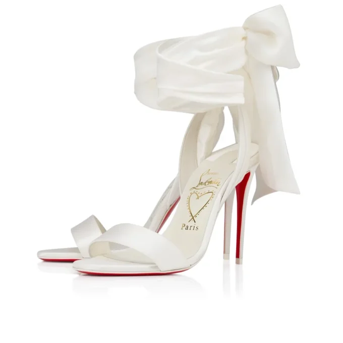 Sandale Du Desert – 100 Mm Strappy Sandals – Crepe Satin – Ivory – Women Sandale Du Desert – 100 Mm Strappy Sandals – Crepe Satin – Ivory – Women