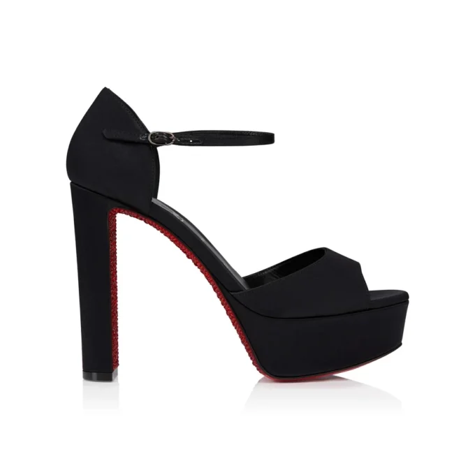 Sandaloo Red Carpet – 130 Mm Strappy Pumps – Crepe Satin – Black – Women