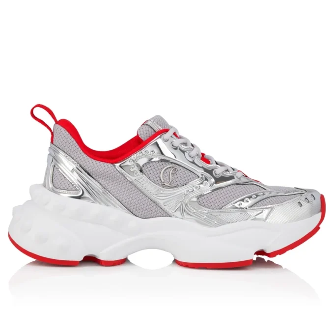 So Flo – Running Sneakers – Laminated Calf Leather – Silver – Men So Flo – Running Sneakers – Laminated Calf Leather – Silver – Men