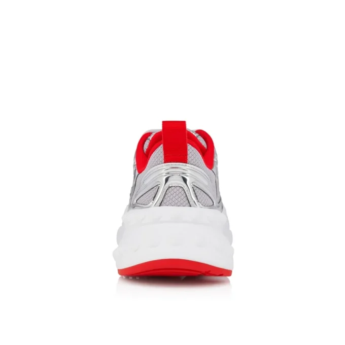 So Flo – Running Sneakers – Laminated Calf Leather – Silver – Women