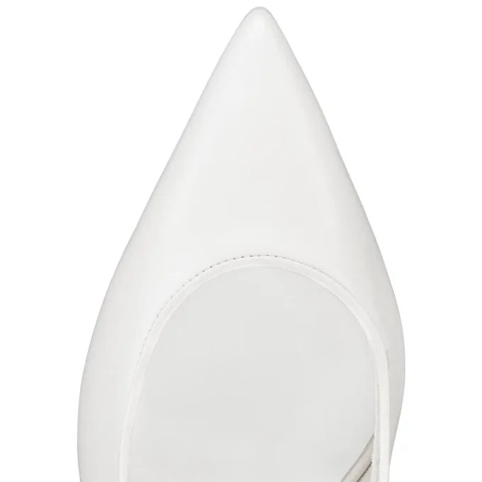 Sporty Kate Sling – 55 Mm Slingback Pumps – Lamb Nappa Leather – Bianco – Women