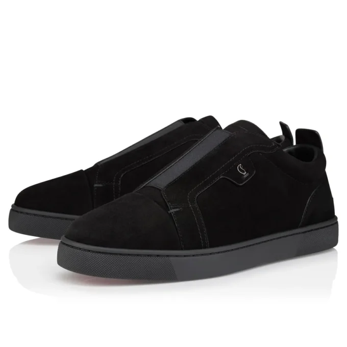 St Louis – Sneakers – Veau Velours – Black – Men