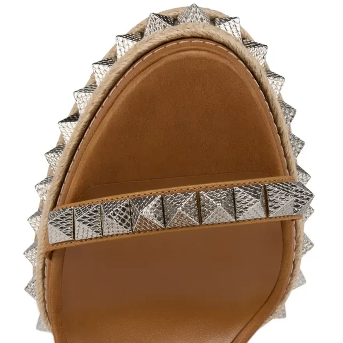 Superaclou – 130 Mm Strappy Sandals – Waxed Calf Leather – Terra – Women Superaclou – 130 Mm Strappy Sandals – Waxed Calf Leather – Terra – Women