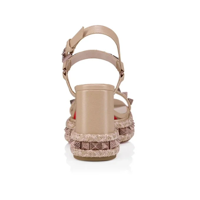 Superaclou – 85 Mm Strappy Sandals – Pearlescent Nappa Leather – Leche – Women