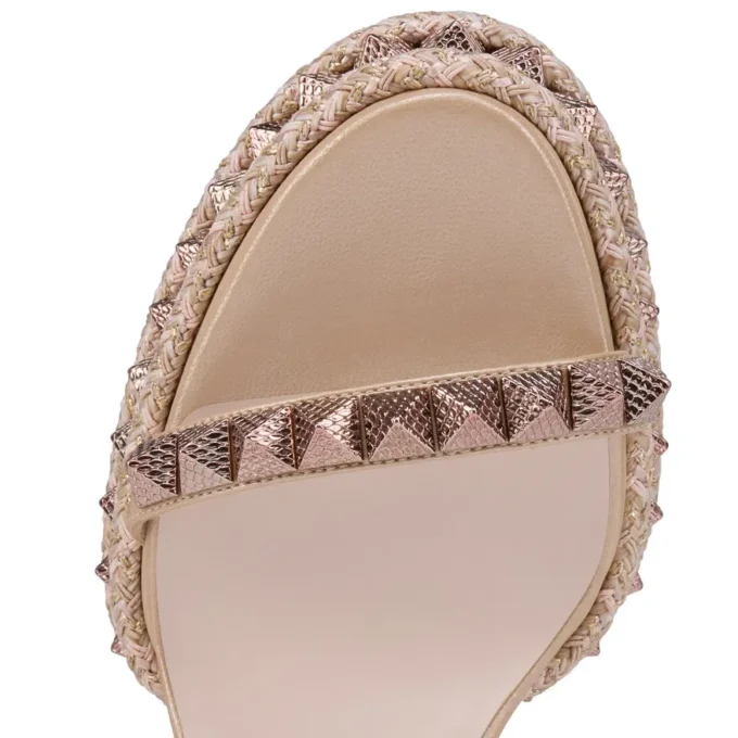 Superaclou – 85 Mm Strappy Sandals – Pearlescent Nappa Leather – Leche – Women