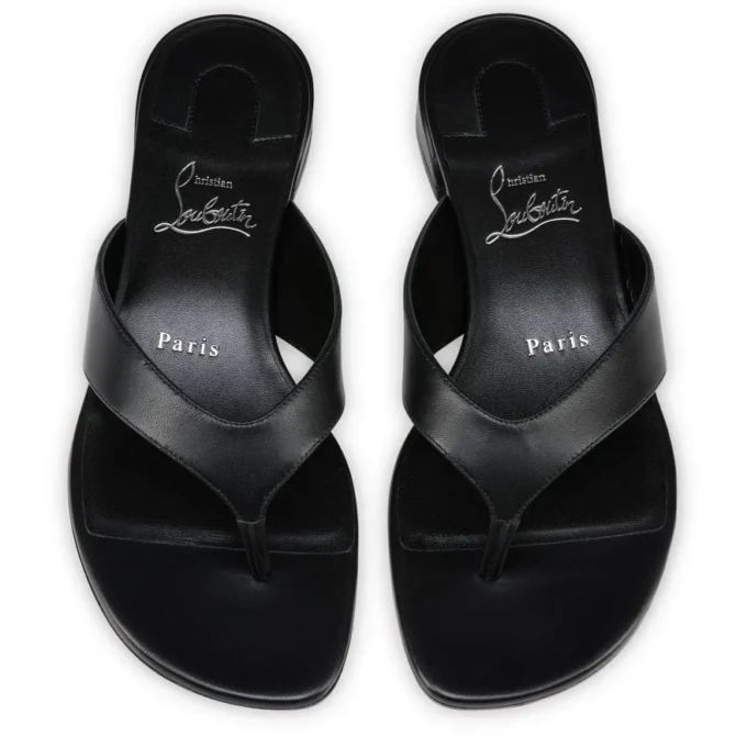 Sweet Janetonga – Thongs – Lamb Nappa Leather – Black – Women