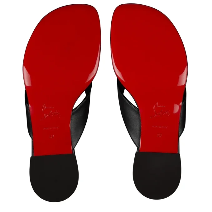 Sweet Janetonga – Thongs – Lamb Nappa Leather – Black – Women