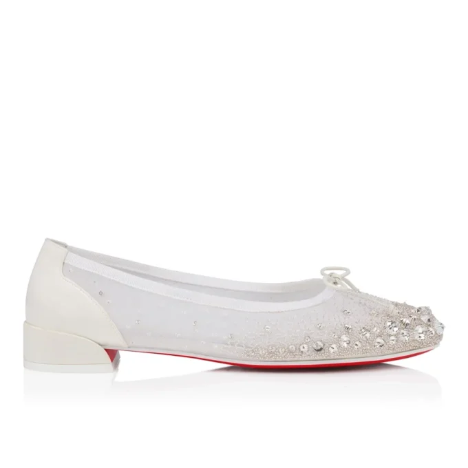 Sweetie Jane Sparkling – Ballerinas – Mesh and Strass – Bianco – Women