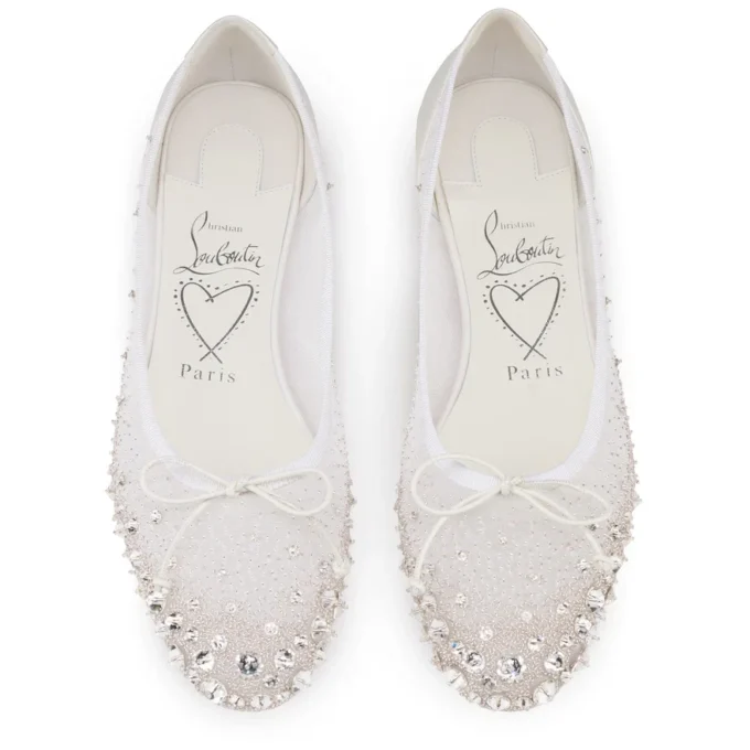 Sweetie Jane Sparkling – Ballerinas – Mesh and Strass – Bianco – Women
