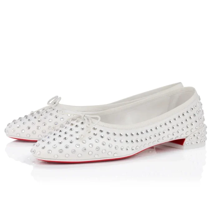 Sweetie Jane Strass Boum – Ballerinas – Crepe Satin – Version Ivory – Women