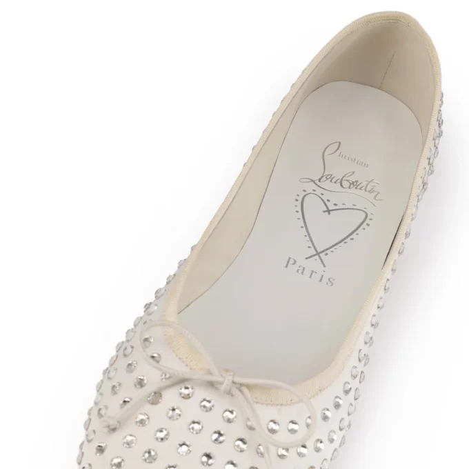 Sweetie Jane Strass Boum – Ballerinas – Crepe Satin – Version Ivory – Women