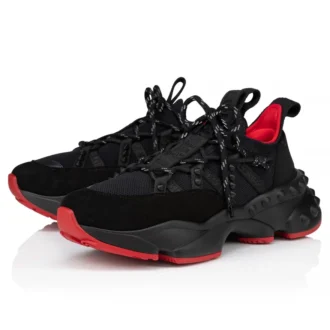 Trailnrun – Running Sneakers – Suede, Calf Leather and Fabric – Black – Women