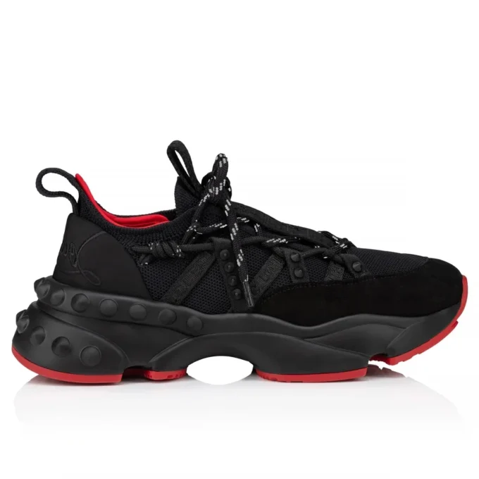 Trailnrun – Running Sneakers – Suede, Calf Leather and Fabric – Black – Women