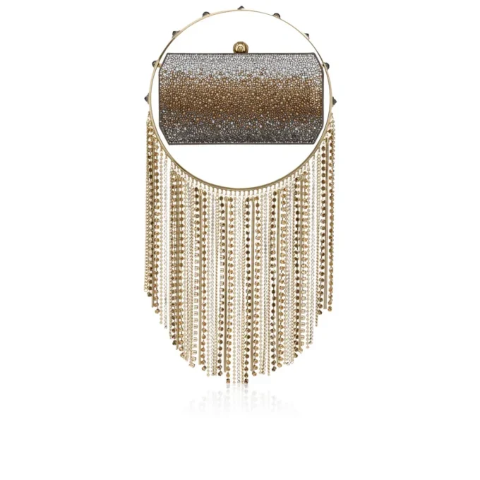 Trapeze – Clutch – Suede and Strass – Multicolor