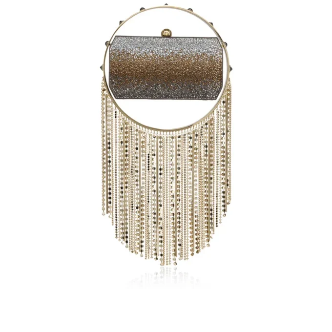 Trapeze – Clutch – Suede and Strass – Multicolor