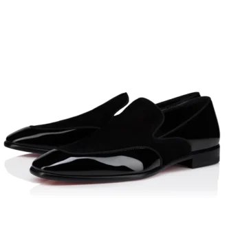 Yaki – Loafers – Patent Calf Leather and Veau Velours – Black – Men