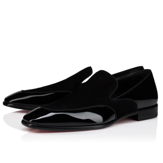 Yaki – Loafers – Patent Calf Leather and Veau Velours – Black – Men Yaki – Loafers – Patent Calf Leather and Veau Velours – Black – Men