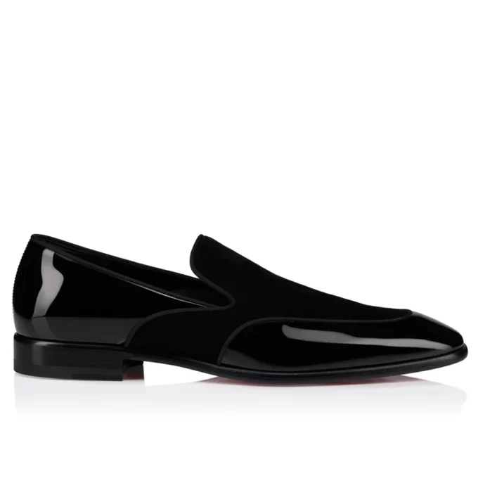Yaki – Loafers – Patent Calf Leather and Veau Velours – Black – Men Yaki – Loafers – Patent Calf Leather and Veau Velours – Black – Men