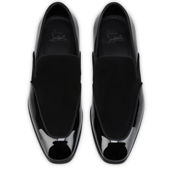 Yaki – Loafers – Patent Calf Leather and Veau Velours – Black – Men Yaki – Loafers – Patent Calf Leather and Veau Velours – Black – Men