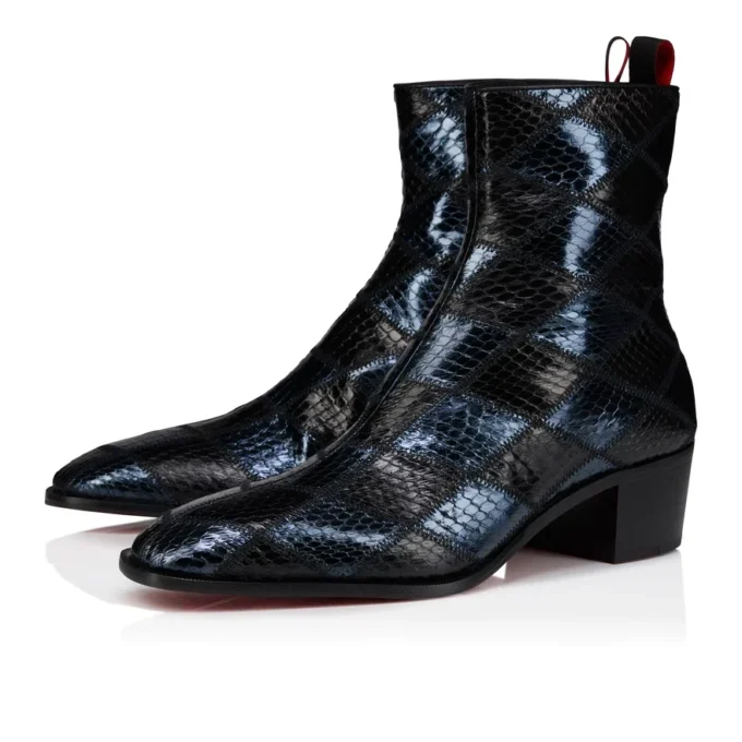 Ziggissimo Forever – Boots – Patchwork Watersnake Leather – Black – Men
