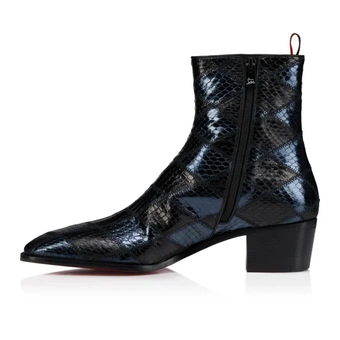 Ziggissimo Forever – Boots – Patchwork Watersnake Leather – Black – Men